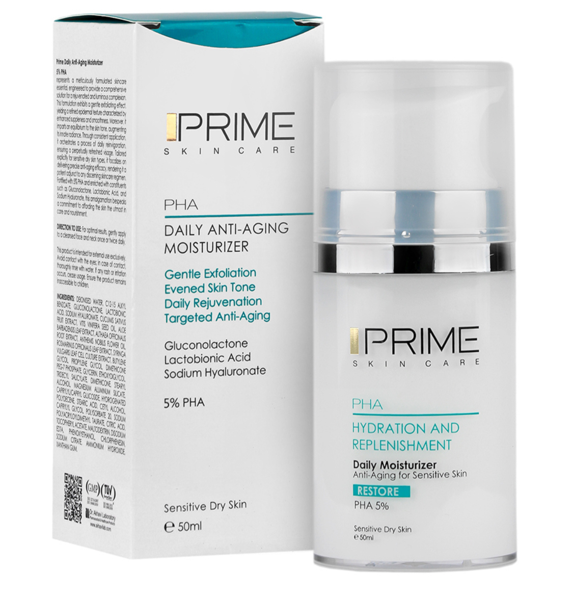 کرم بازسازی کننده و آبرسان صورت PHA 5 درصد پرایم