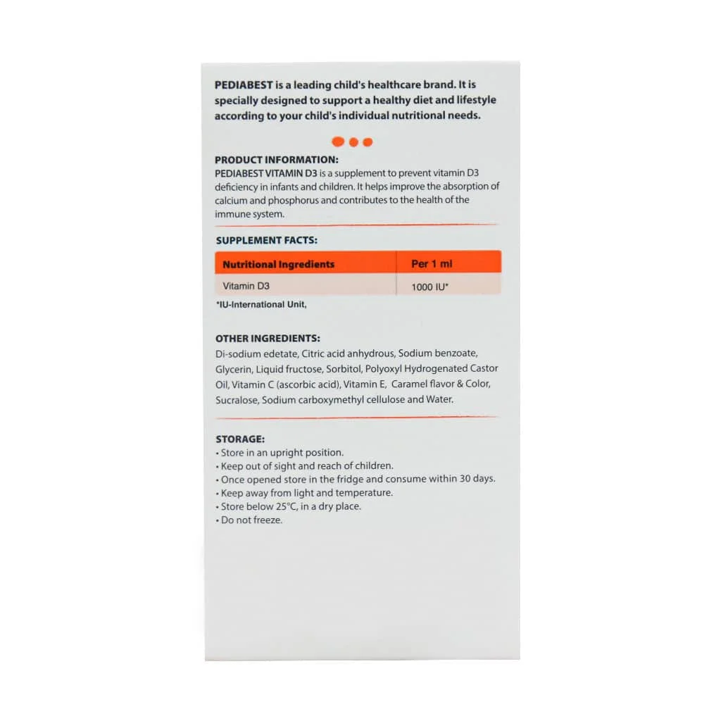 قطره ویتامین D3 پدیابست 30 میلی لیتر ()