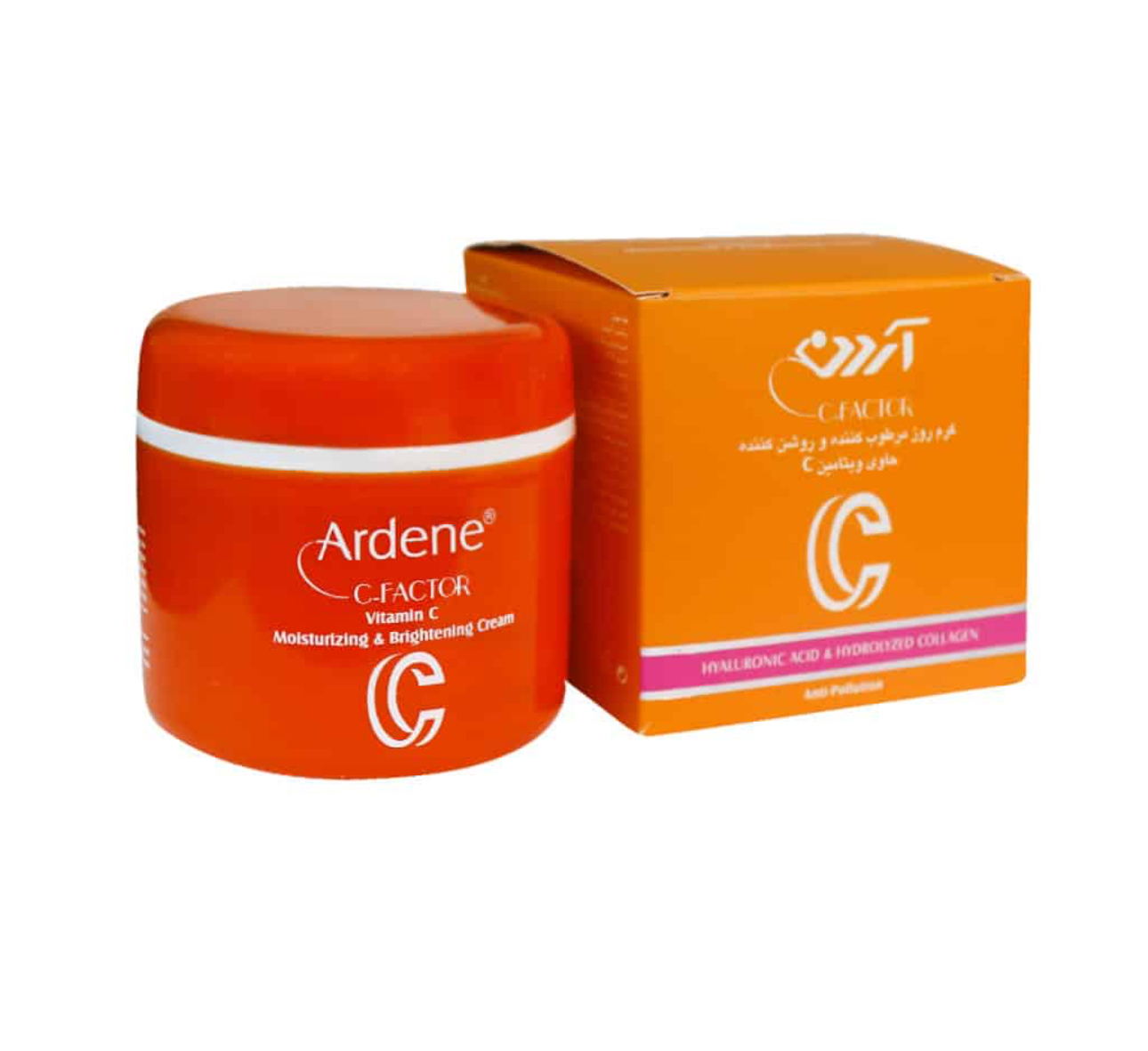کرم روز مرطوب کننده و روشن کننده کاسه ای ویتامین C آردن