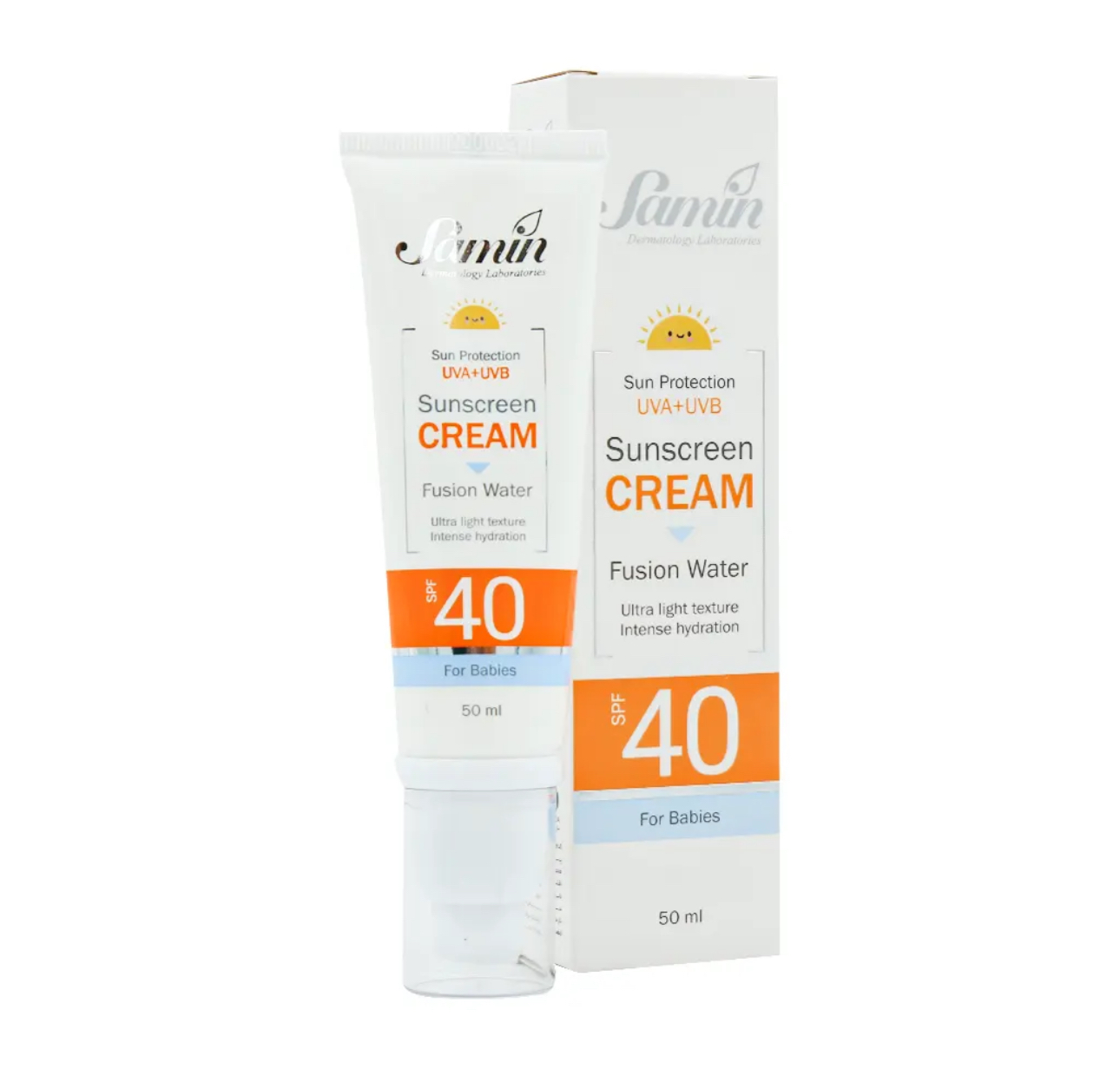 ضدآفتاب فیوژن واتر کودکان SPF 40 ثمین Samin
