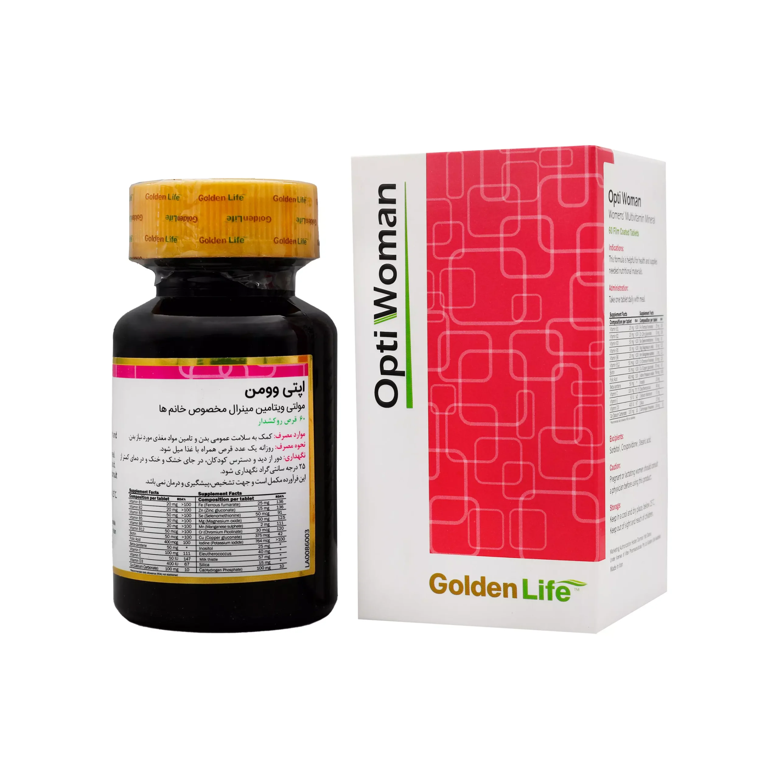 قرص اپتی وومن گلدن لایف 60 عددی (Golden Life Opti Woman)