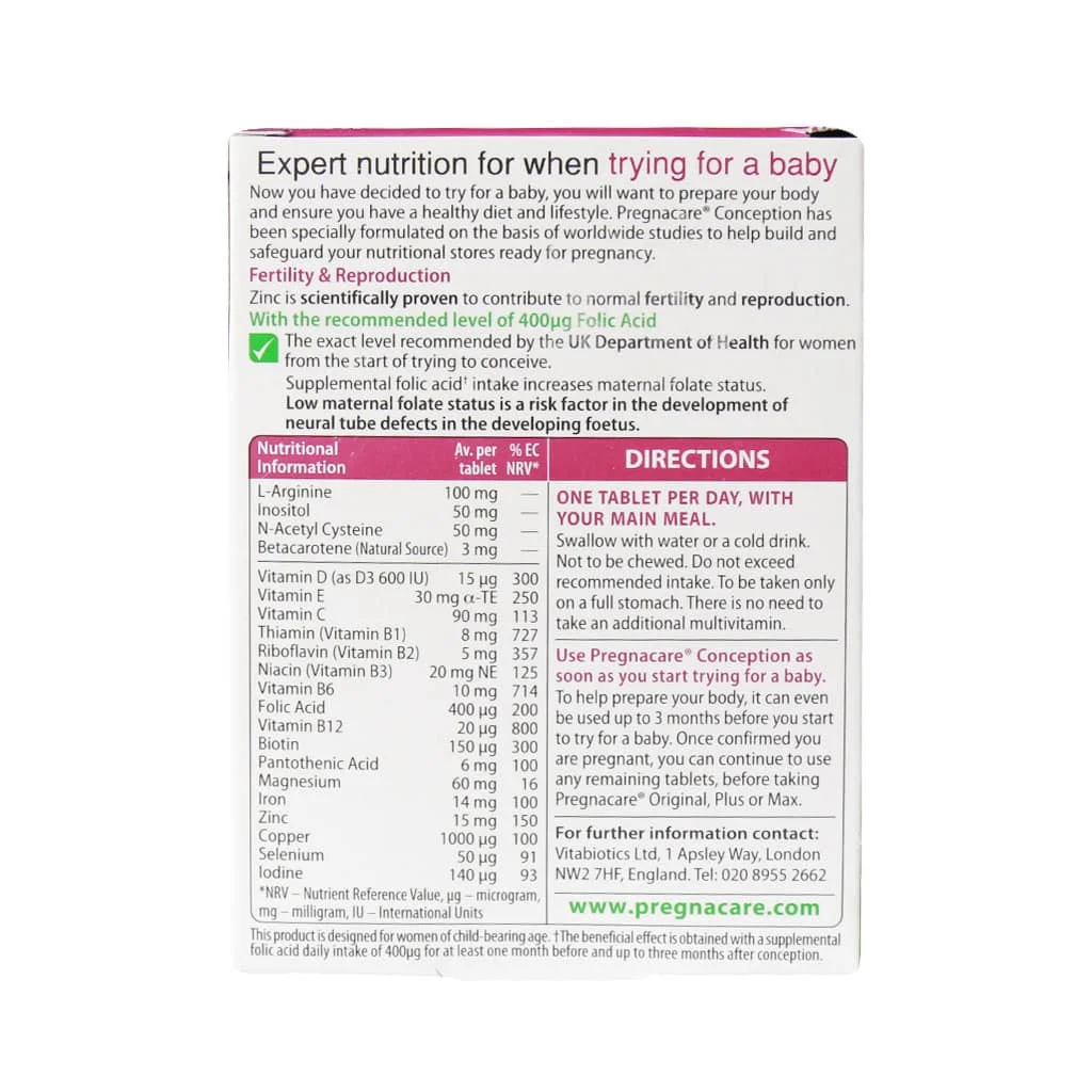 قرص پرگناکر کانسپشن ویتابیوتیکس ()