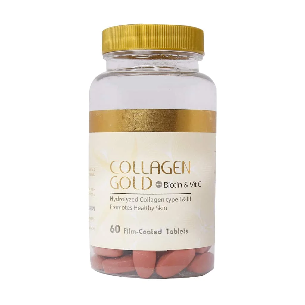 قرص کلاژن هیدرولیز شده+بیوتین+ویتامین سی(Collagen Gold+Biotin & Vitamin C)
