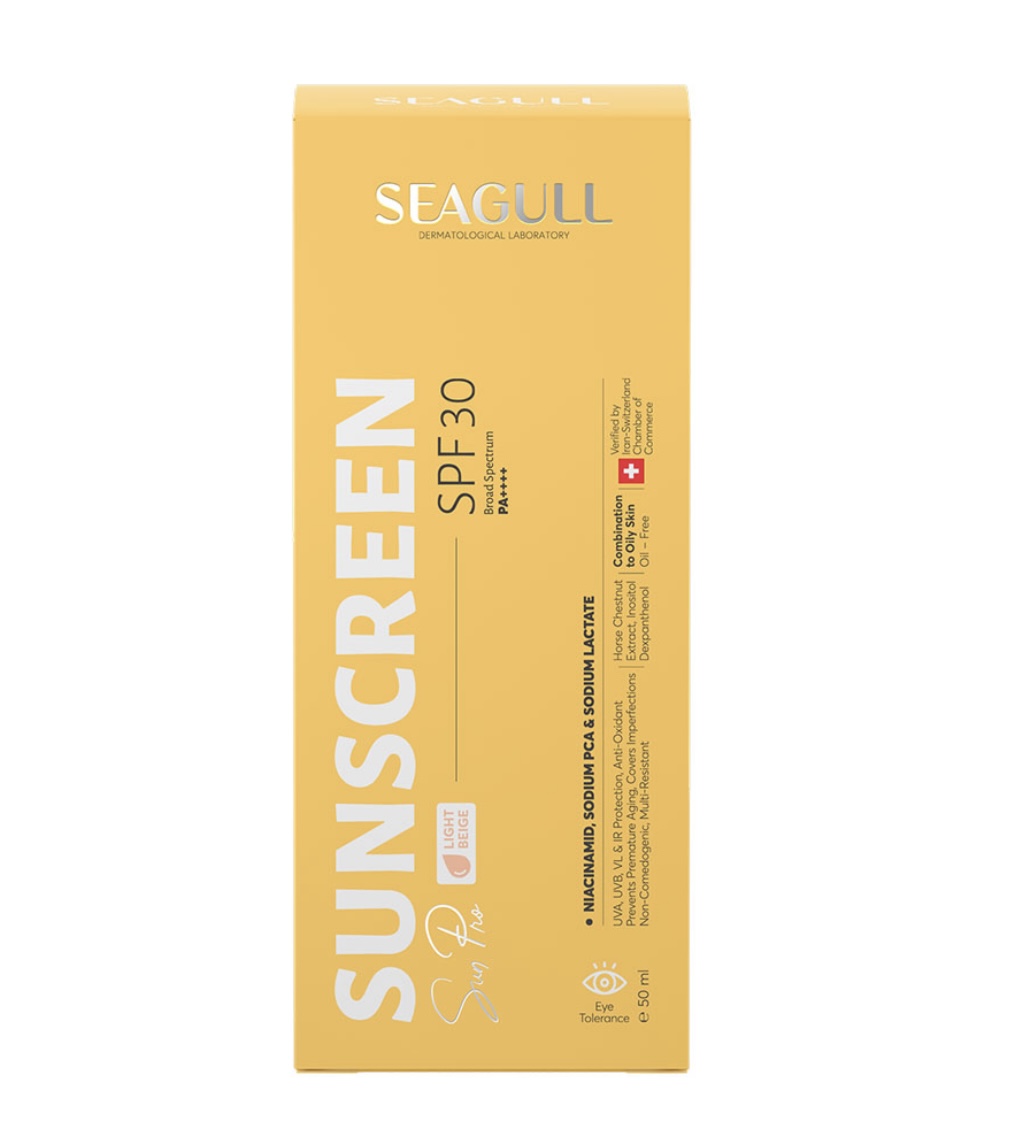 کرم ضدآفتاب رنگی فاقد چربی SPF 30 سی گل