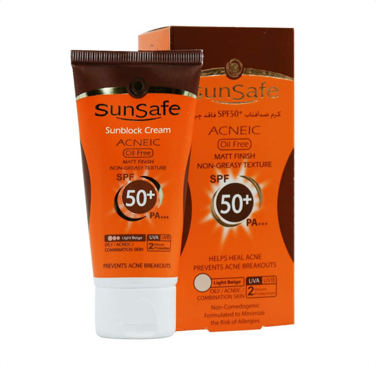 کرم ضدآفتاب فاقد چربی +SPF 50 سان سیف