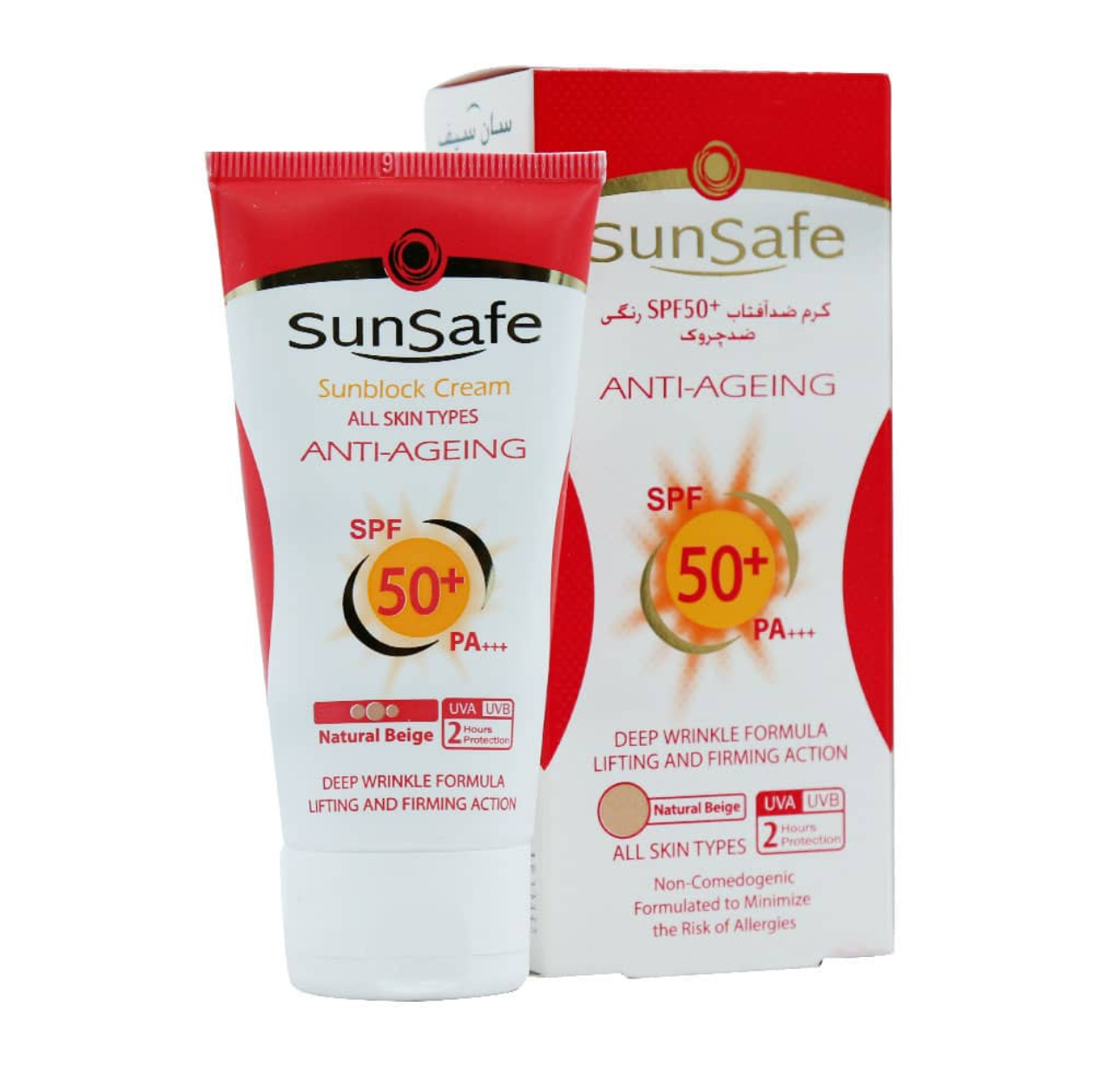 کرم ضدآفتاب ضدچروک +SPF 50 سان سیف