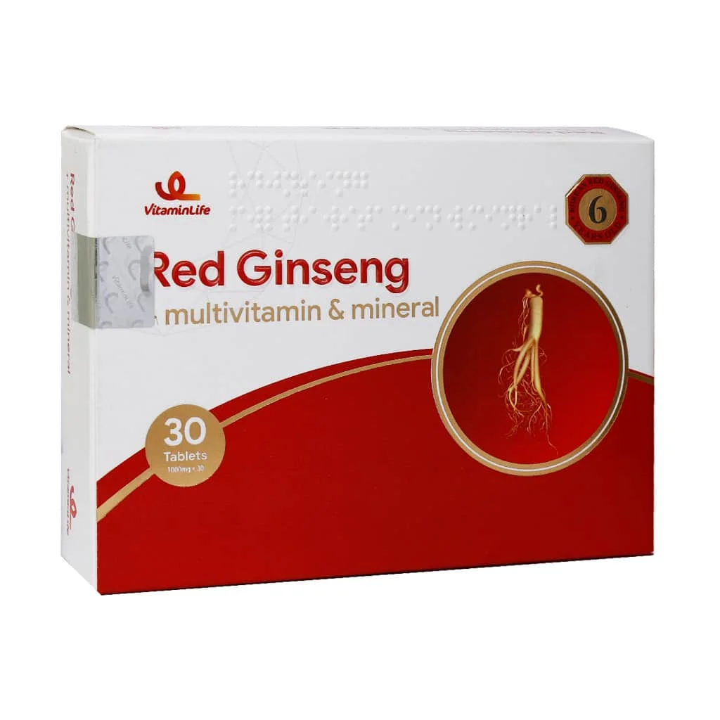 قرص ویتامین لایف رد جنسینگ+مولتی ویتامین و مینرال (Vitamin life Red Ginseng+Multivitamin & Mineral)