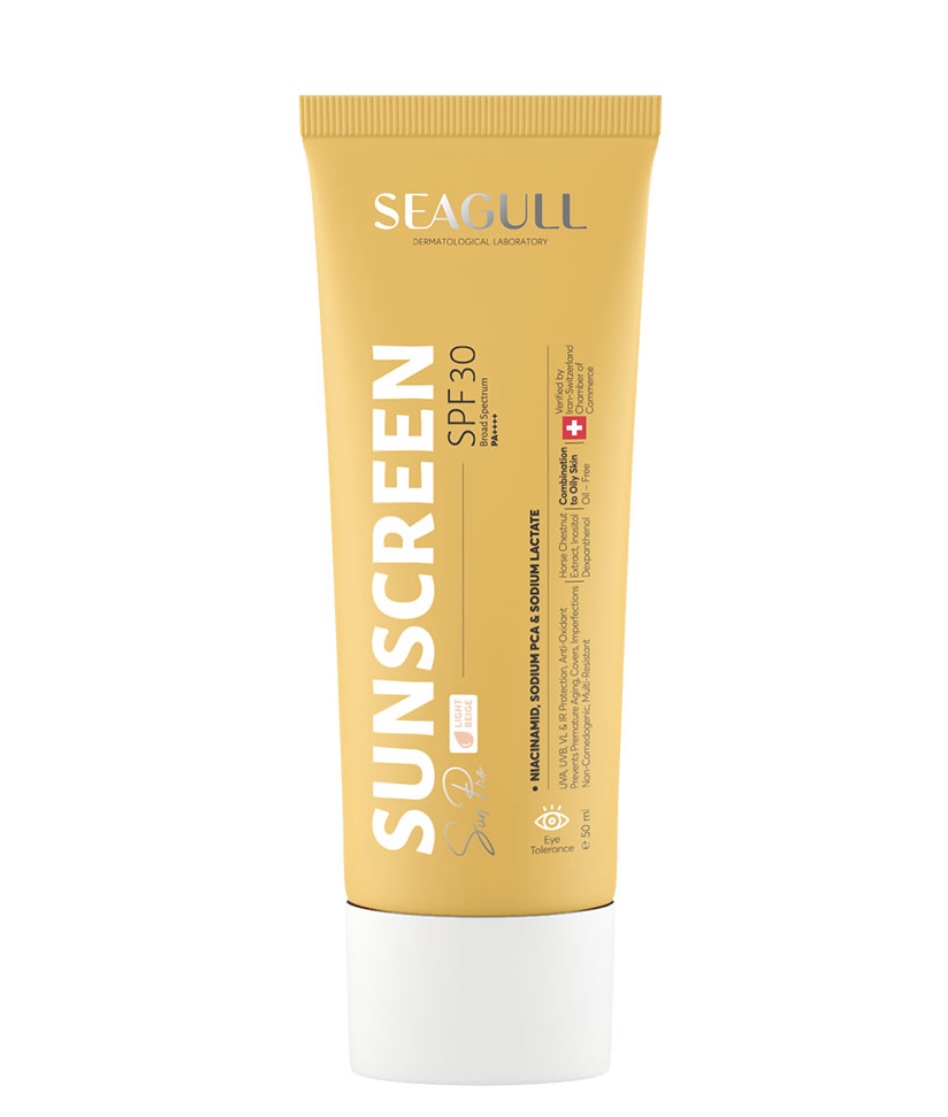 کرم ضدآفتاب رنگی فاقد چربی SPF 30 سی گل