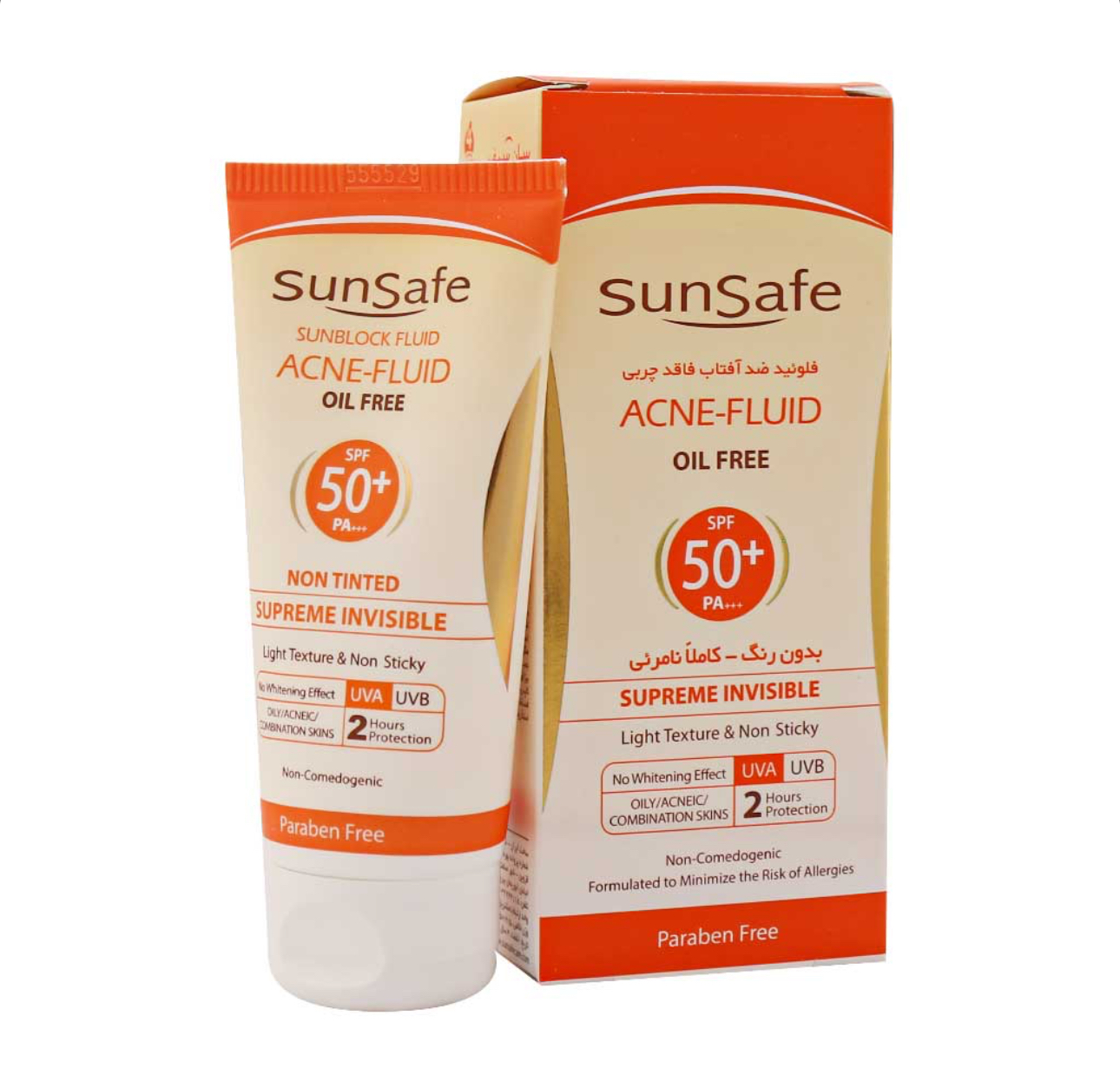 فلوئید ضدآفتاب فاقد چربی +SPF 50 سان سیف