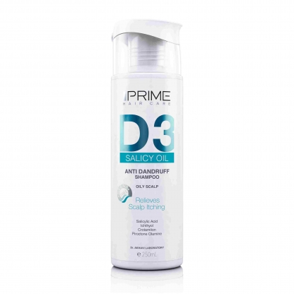 شامپو ضد شوره موهای چرب پرایم D3