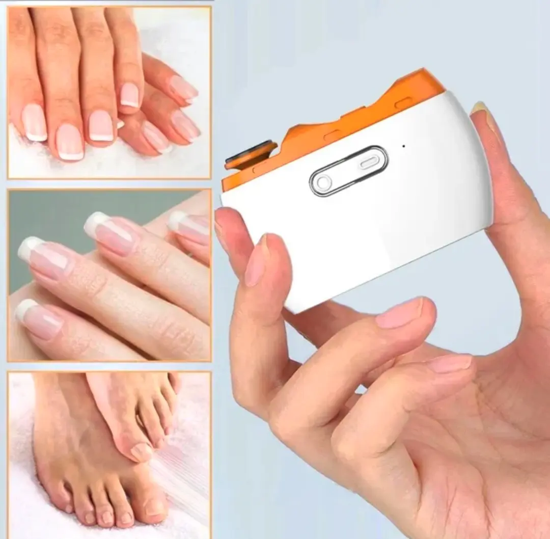 گجت آمازون - دستگاه ناخن گیر ، سوهان و پولیش ناخن برقی شارژی اتوماتیک با نور LED مدل  D606