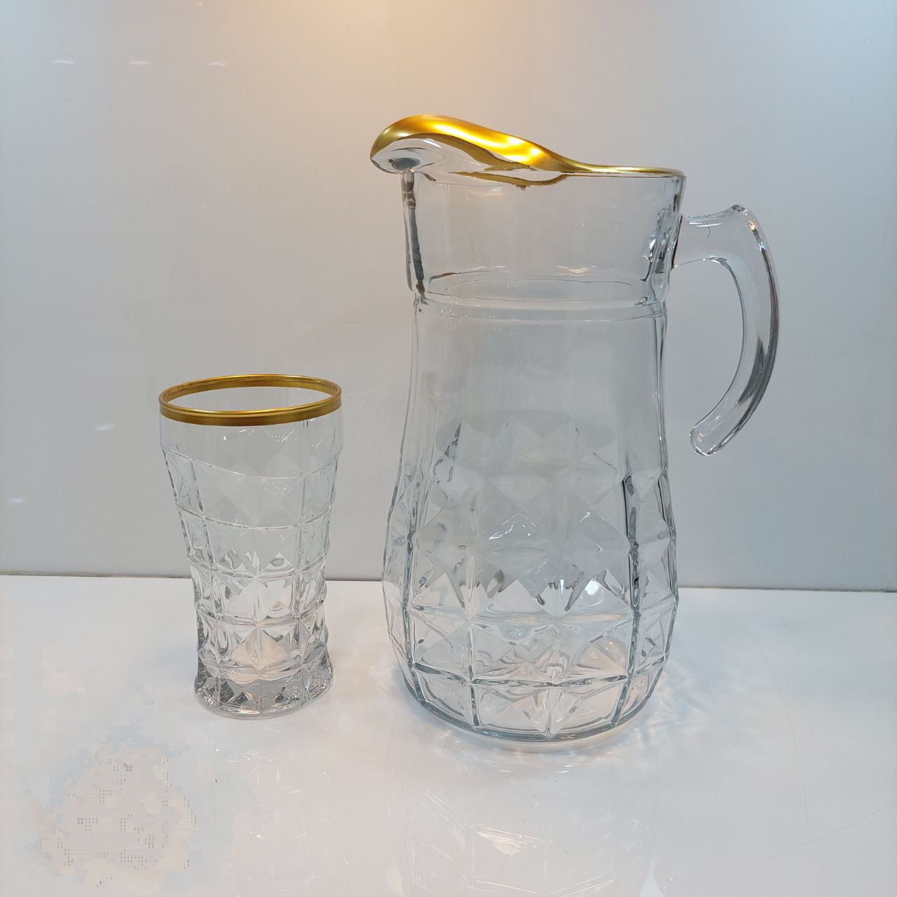 سرویس آکوامارین لب طلایی و شامپاینی