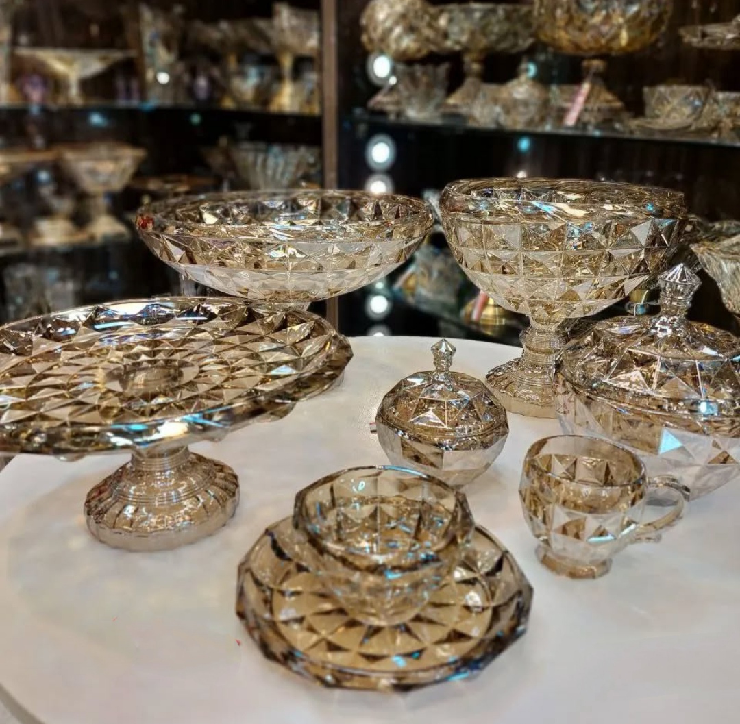 سرویس آکوامارین لب طلایی و شامپاینی