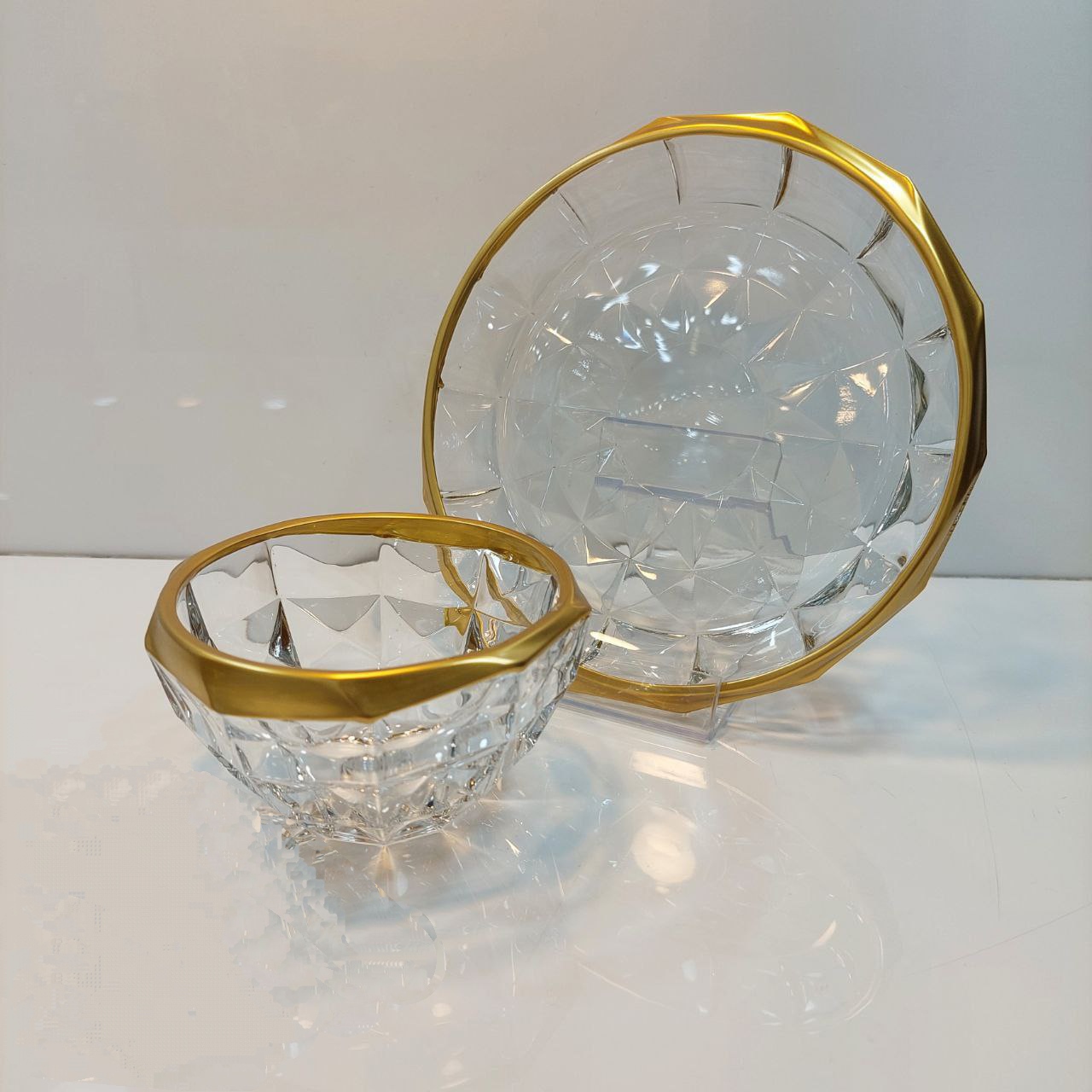 سرویس آکوامارین لب طلایی و شامپاینی