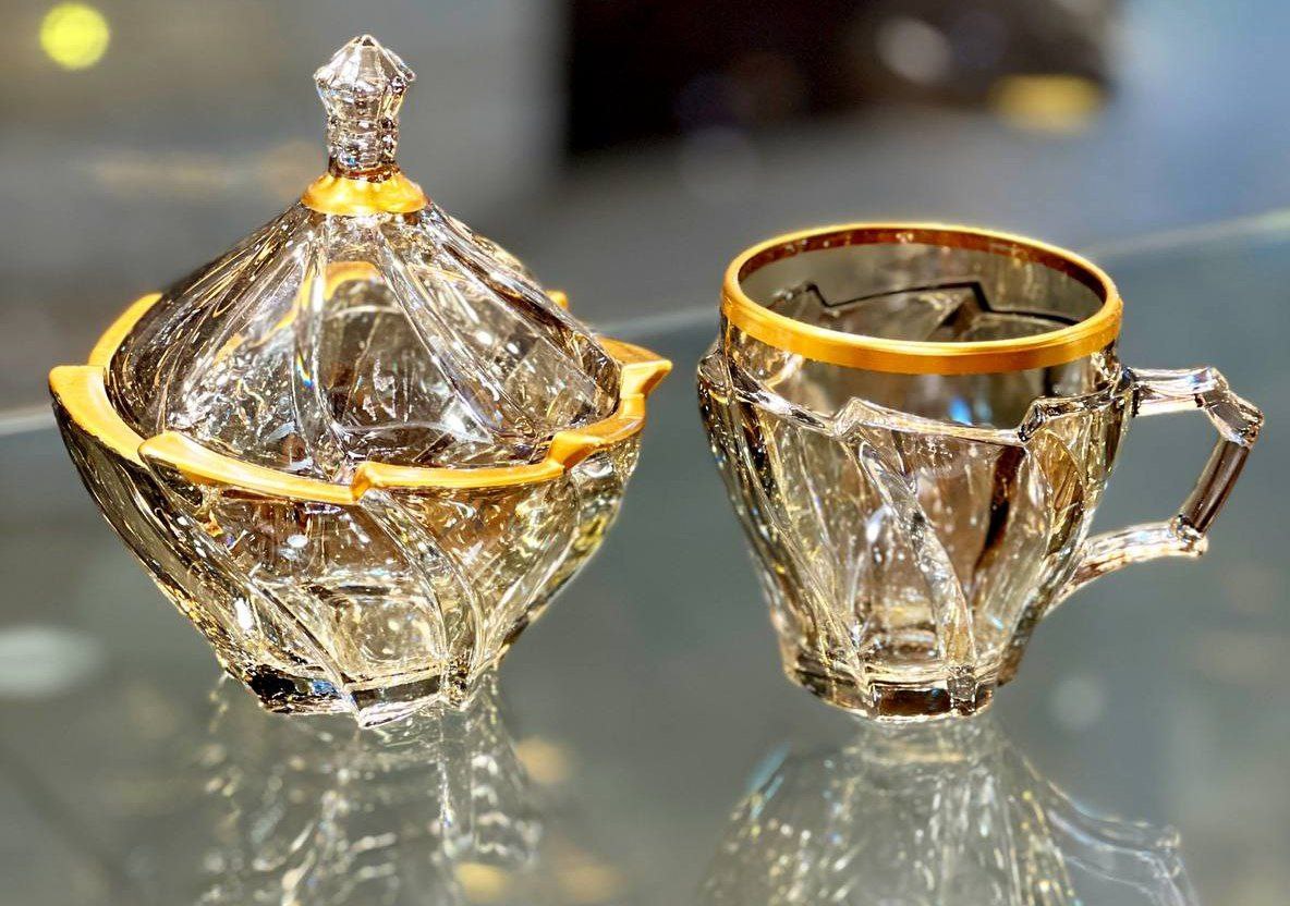 سرویس الینور شامپاینی لب طلایی اکلیل