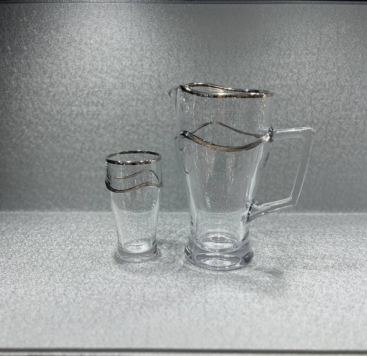 سرویس مورا کریستال چین لب نقره