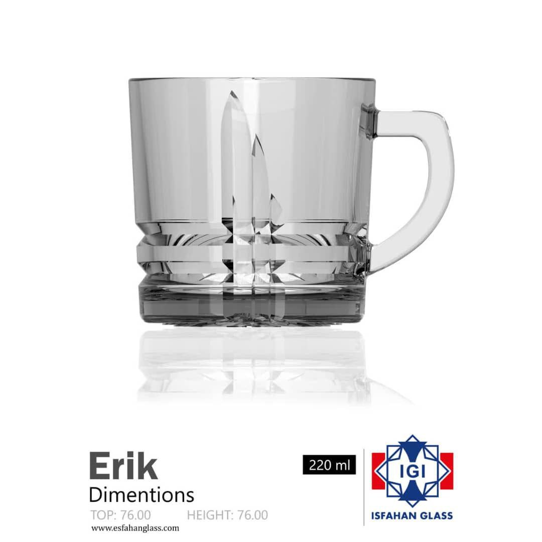 فنجان دسته دار اریک 🔥محصول شیشه بلور اصفهان 🇮🇷