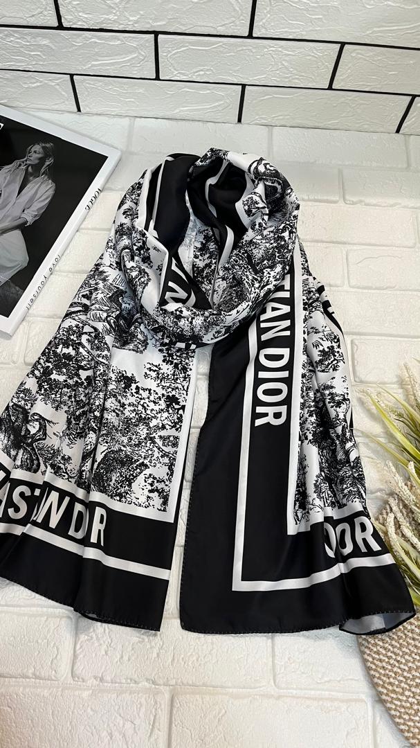 شال ابریشم طرح دار