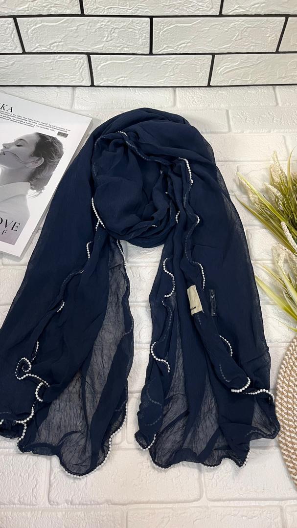 شال حریر مرواریدی