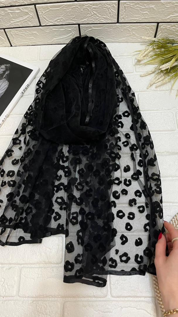 شال توری مشکی