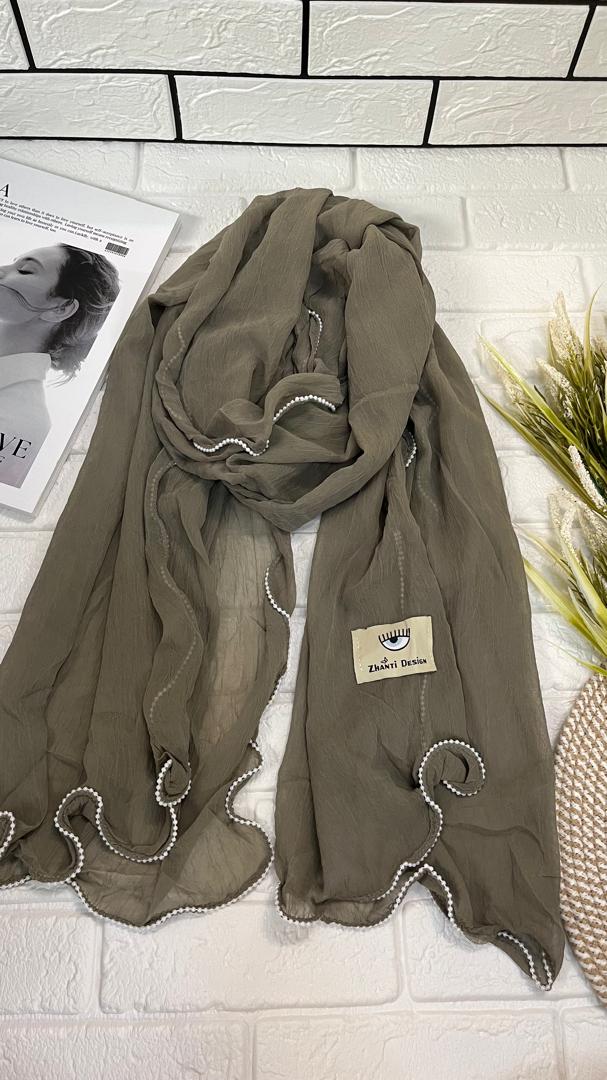 شال حریر مرواریدی