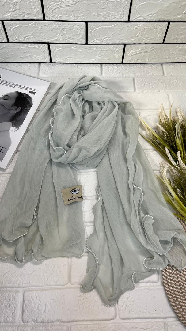 شال حریر مرواریدی