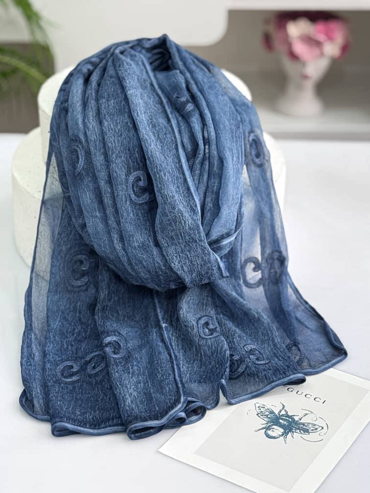 شال حریر کریشه گلدوزی شده