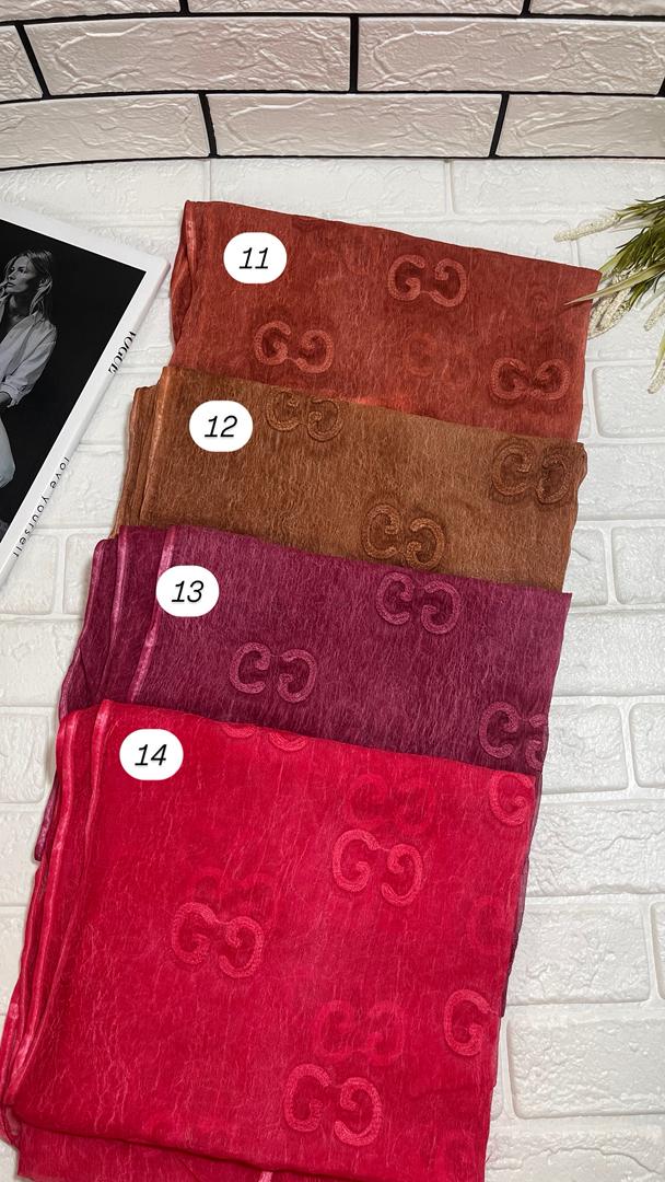 شال حریر کریشه گلدوزی شده