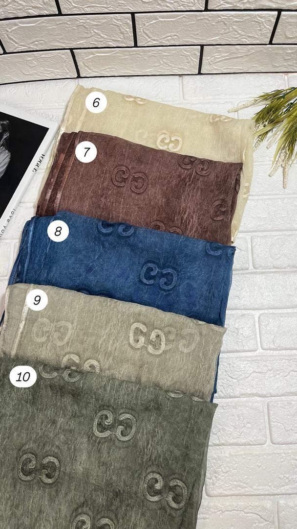 شال حریر کریشه گلدوزی شده