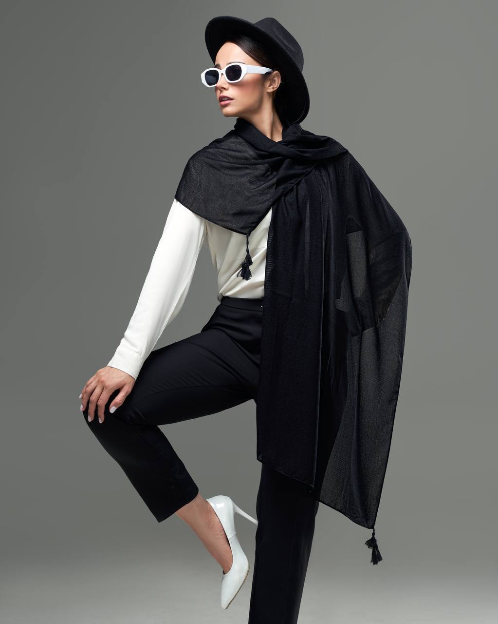 شال مشکی گلکسی