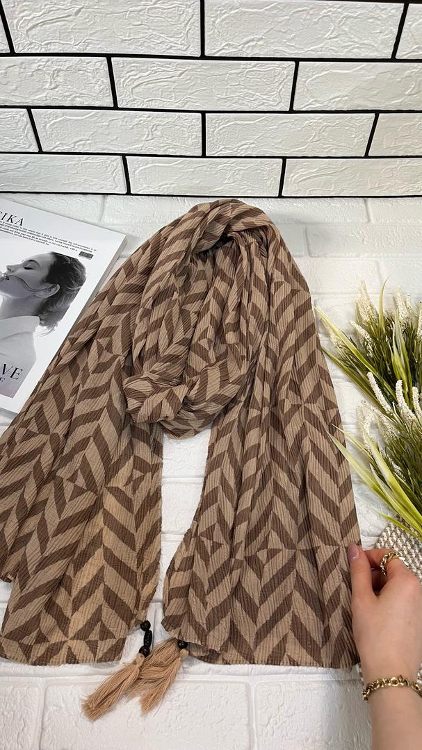 شال پلیسه طرح دار