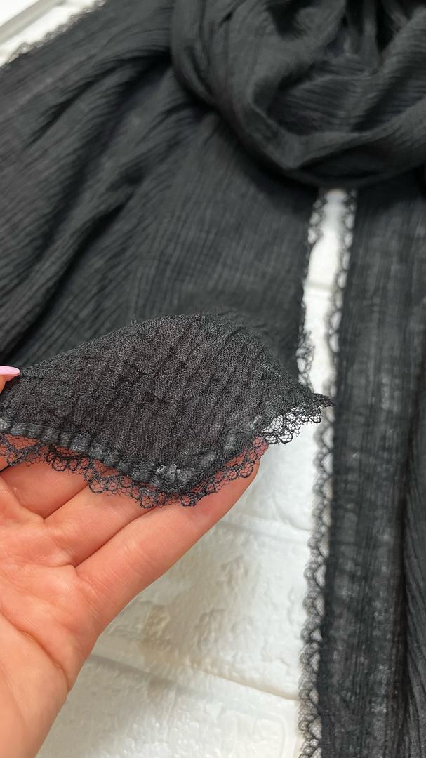 شال پلیسه مشکی