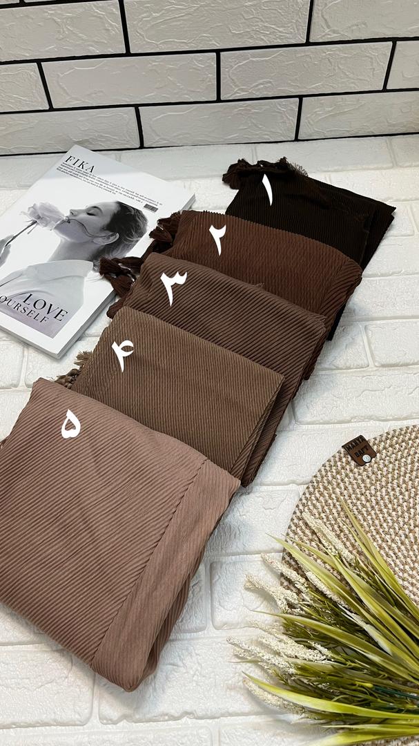 شال پلیسه گیاهی ساده