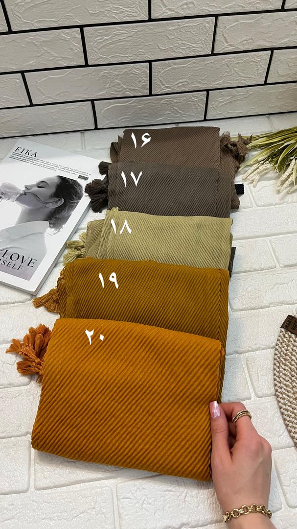 شال پلیسه گیاهی ساده