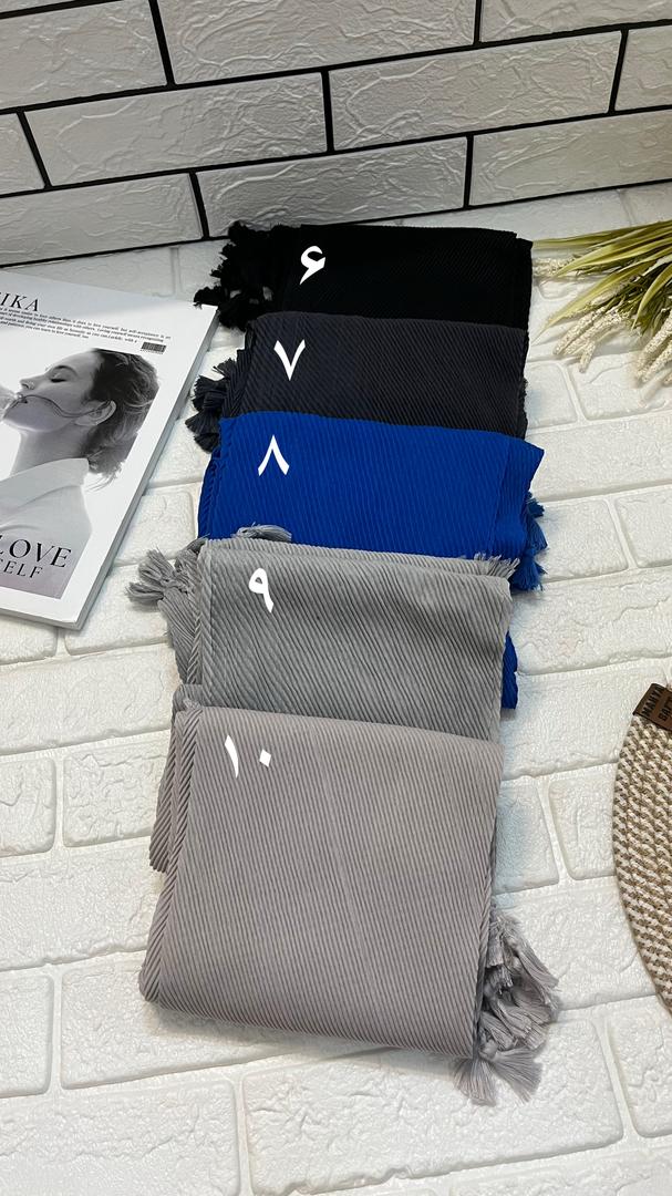 شال پلیسه گیاهی ساده