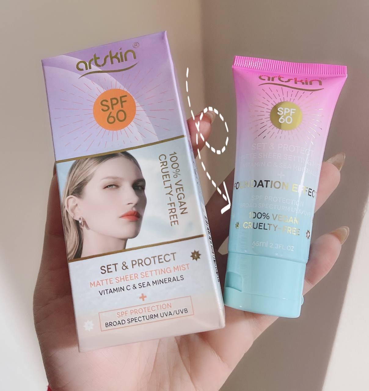 کرم ضدآفتاب کرمپودری آرت اسکین