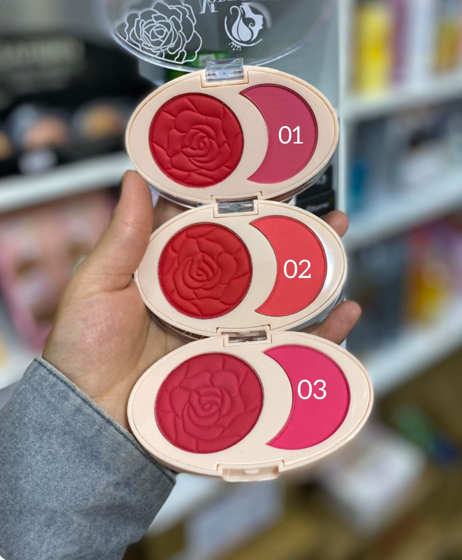 رژگونه پودری گل رز