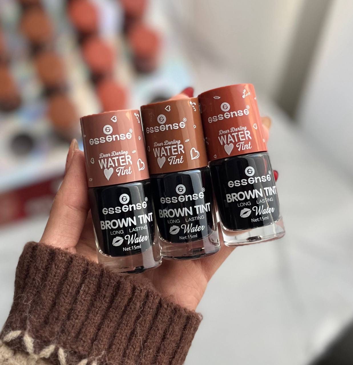 تینت لب قهوه‌ای جعبه دار