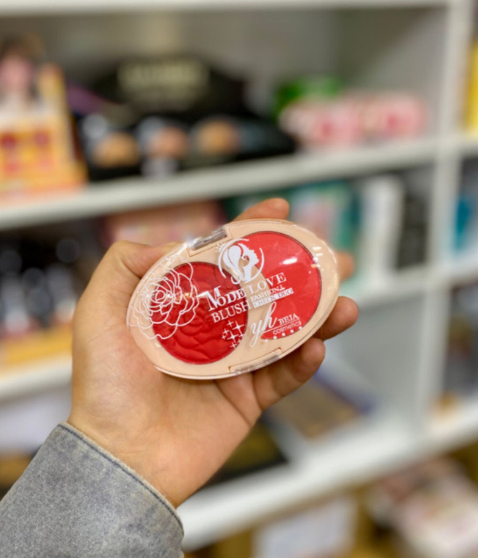 رژگونه پودری گل رز