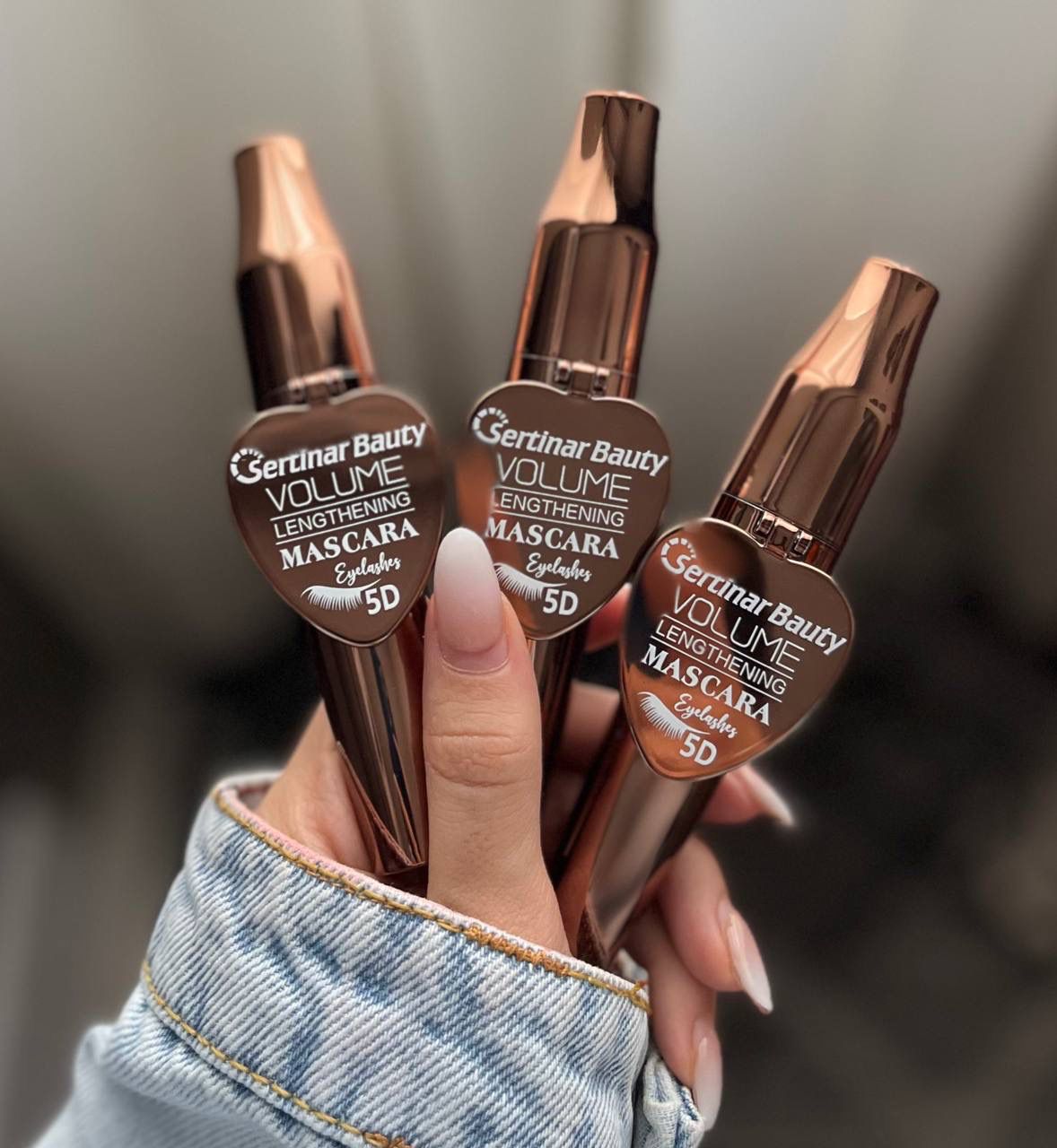 ریمل قهوه ای حجم دهنده آینه دار