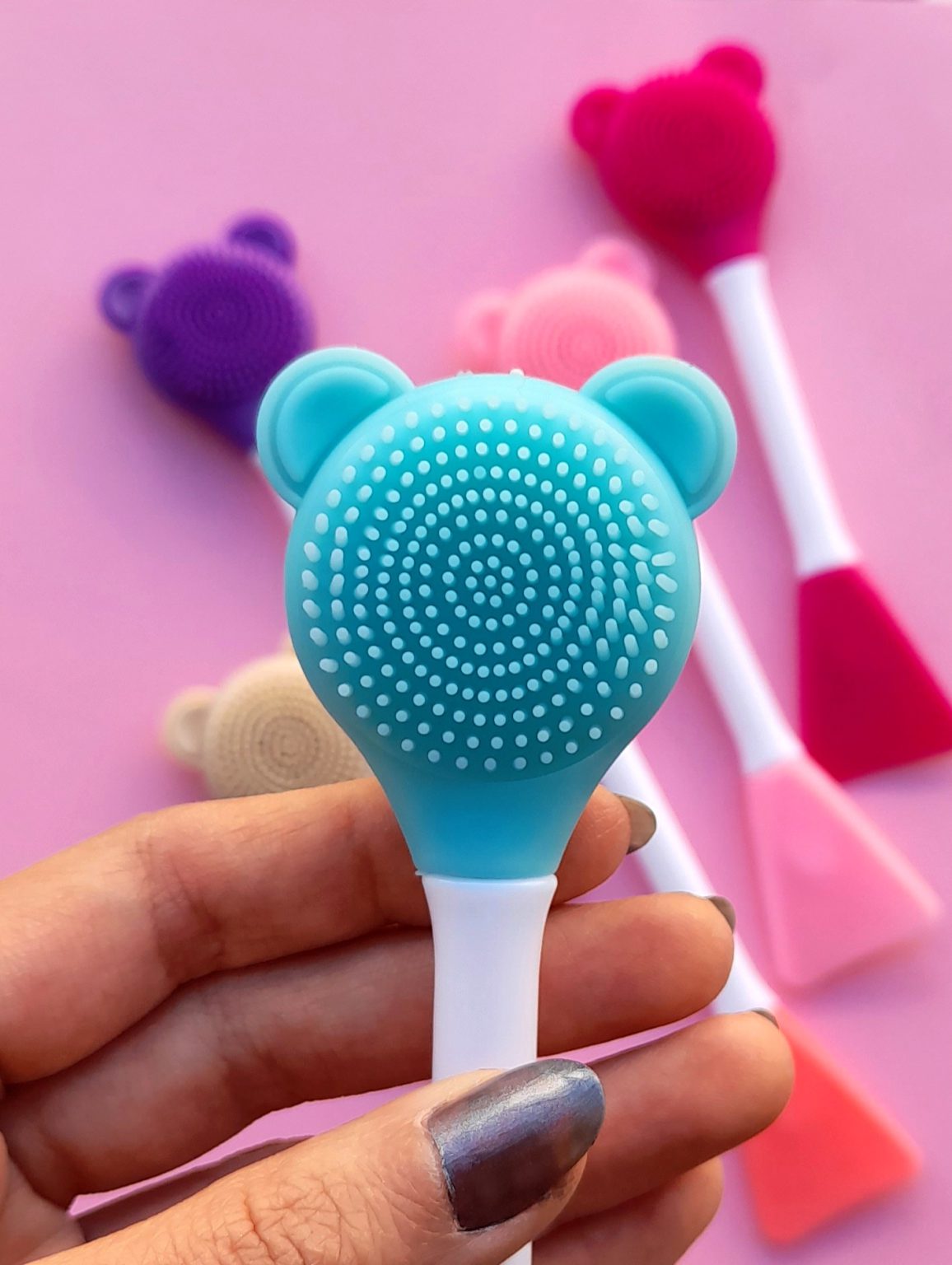 براش ماسک و فیس براش دو طرفه خرسی