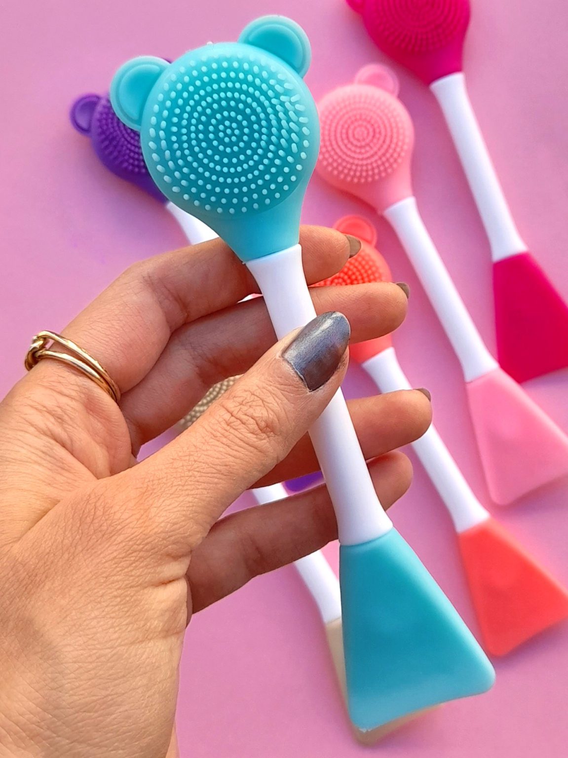 براش ماسک و فیس براش دو طرفه خرسی