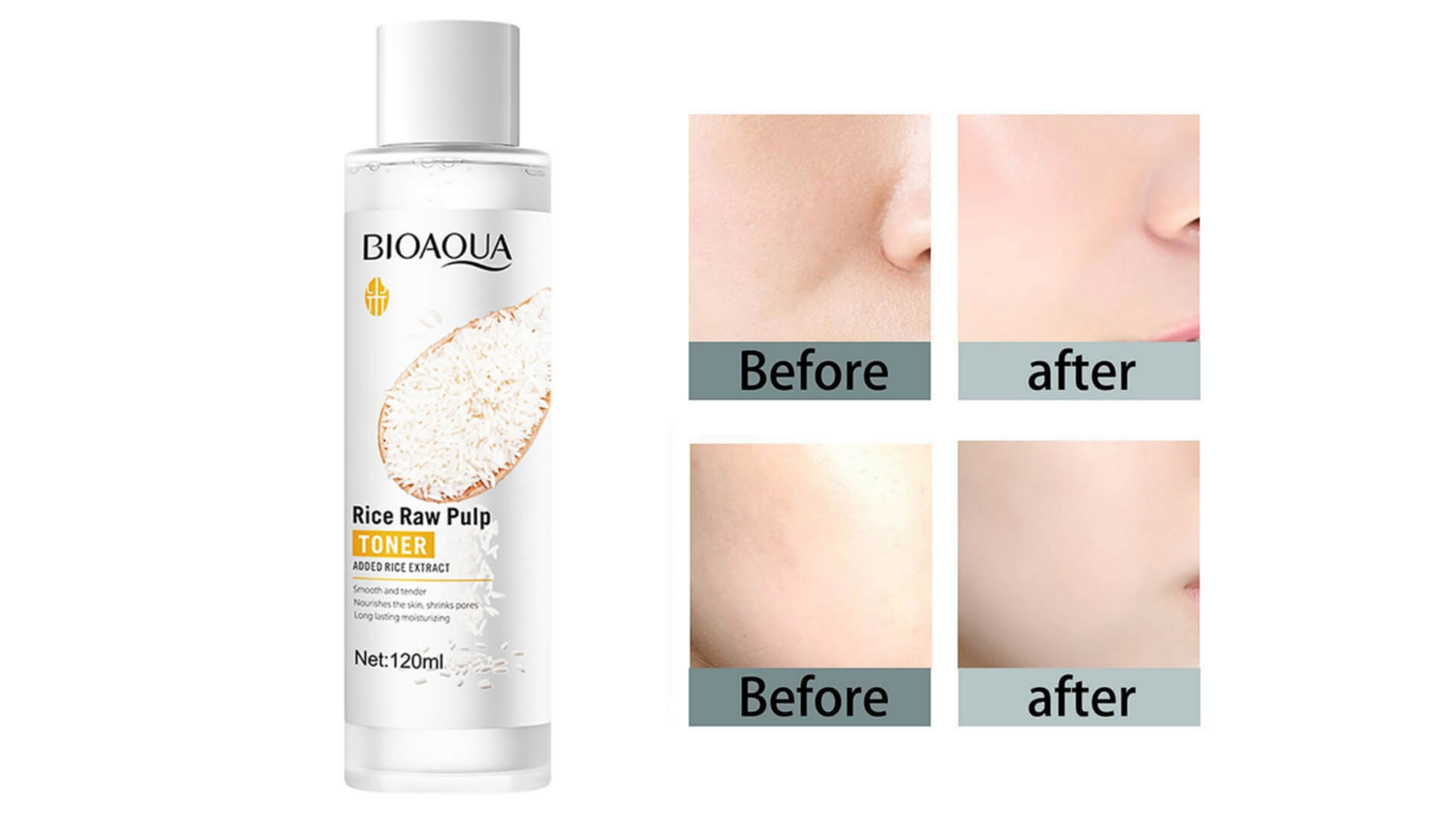 تونر روشن کننده عصاره برنج بیوآکوا