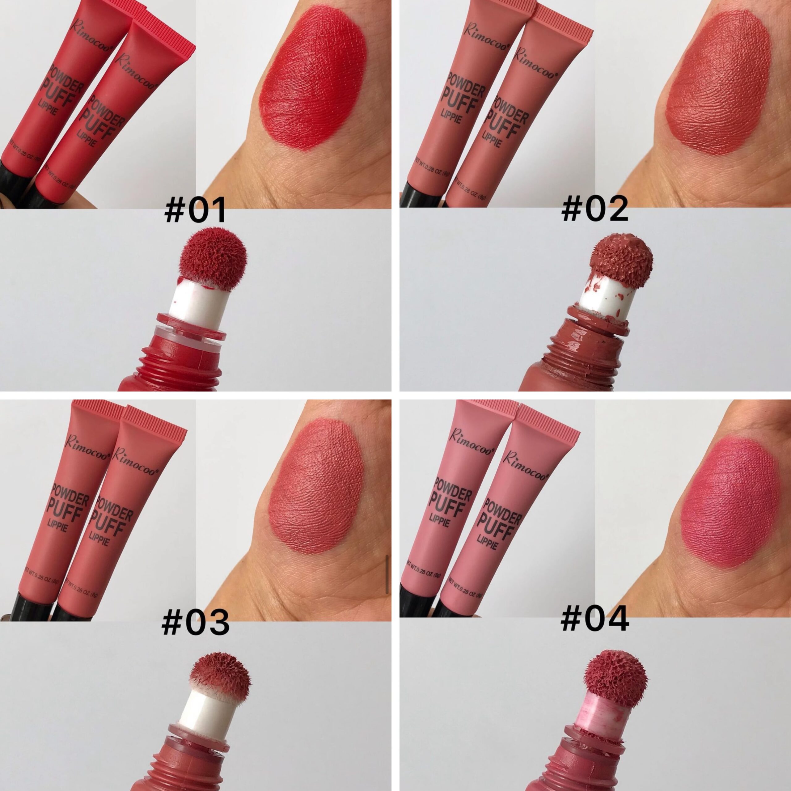 رژلب و رژگونه کوشنی (پددار)