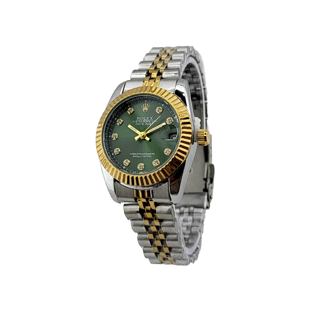 ساعت زنانه رولکس صفحه سبز مدل ROLEX-69173-L