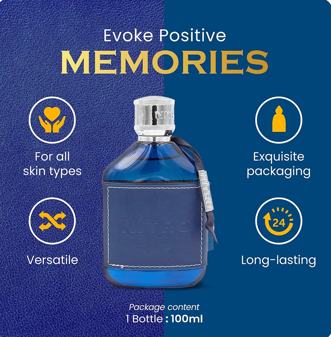 ادکلن اورجینال ادوپرفیوم مردانه دمونت پاریس نیترو مدل Blue