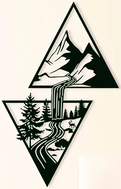 فروش و قیمت دیوارکوب مثلثی طبیعت چوبی