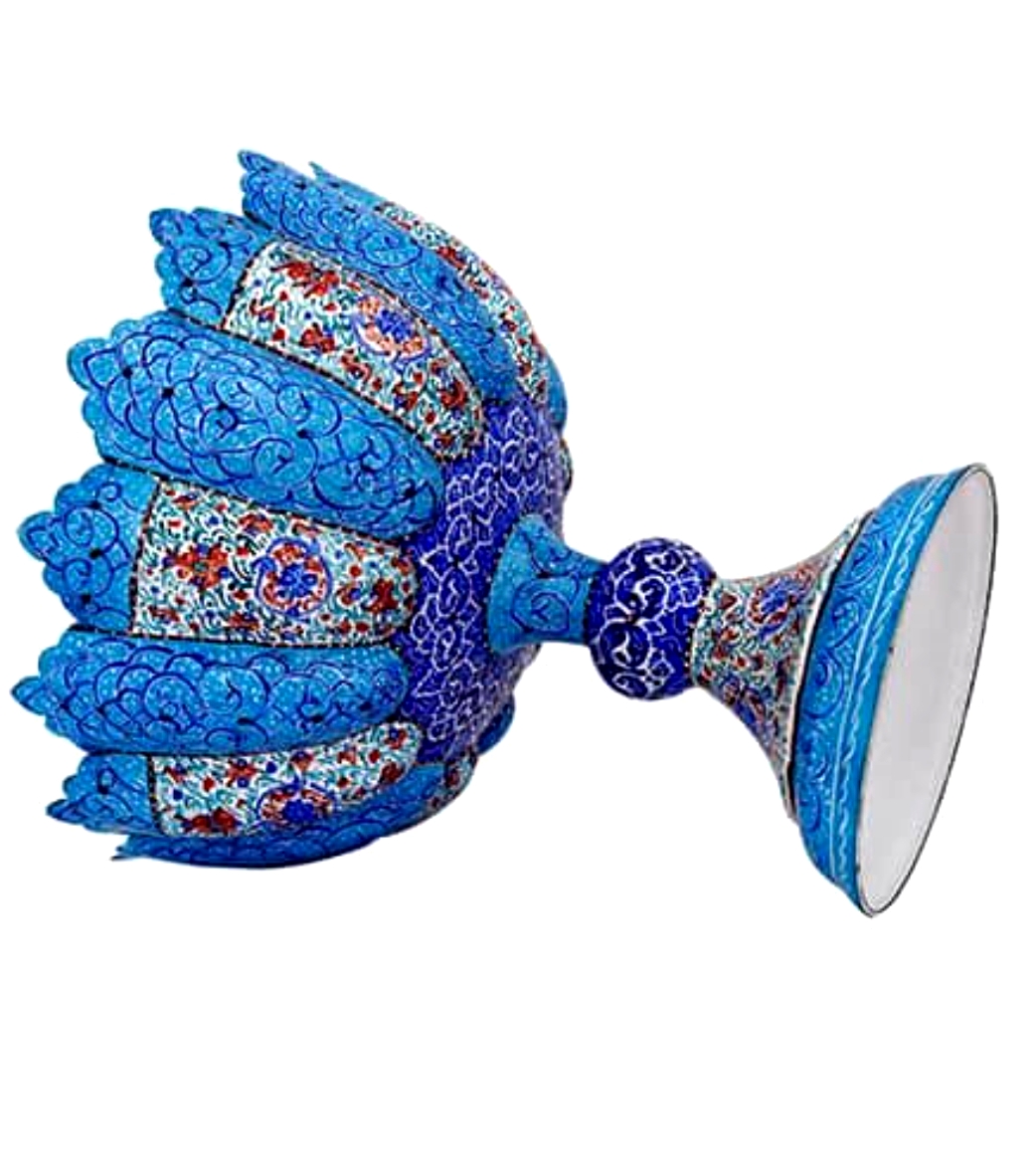 قیمت و فروش جام پایه دار مسی میناکاری