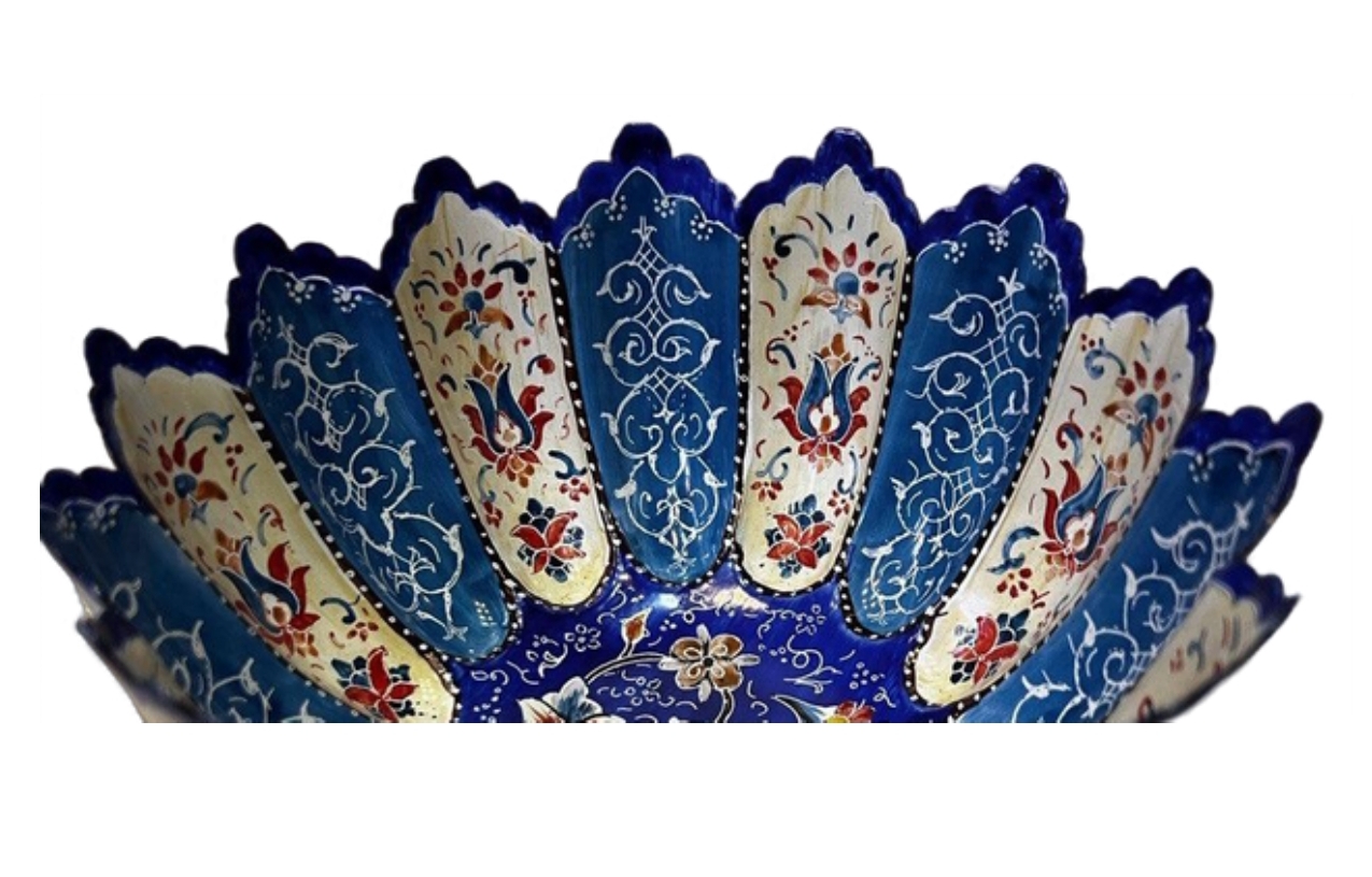 قیمت و فروش جام پایه دار مسی میناکاری