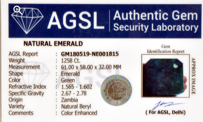 قیمت و فروش جواهر زمرد طبیعی تراش خورده بهمراه شناسنامه